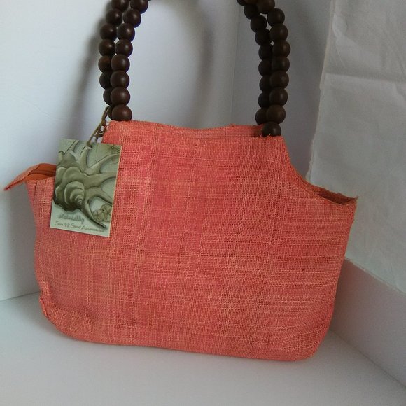 Sun & Sand Naturally Shoulder Bag Color Orange/ Brown NWT - Picture 3 of 9